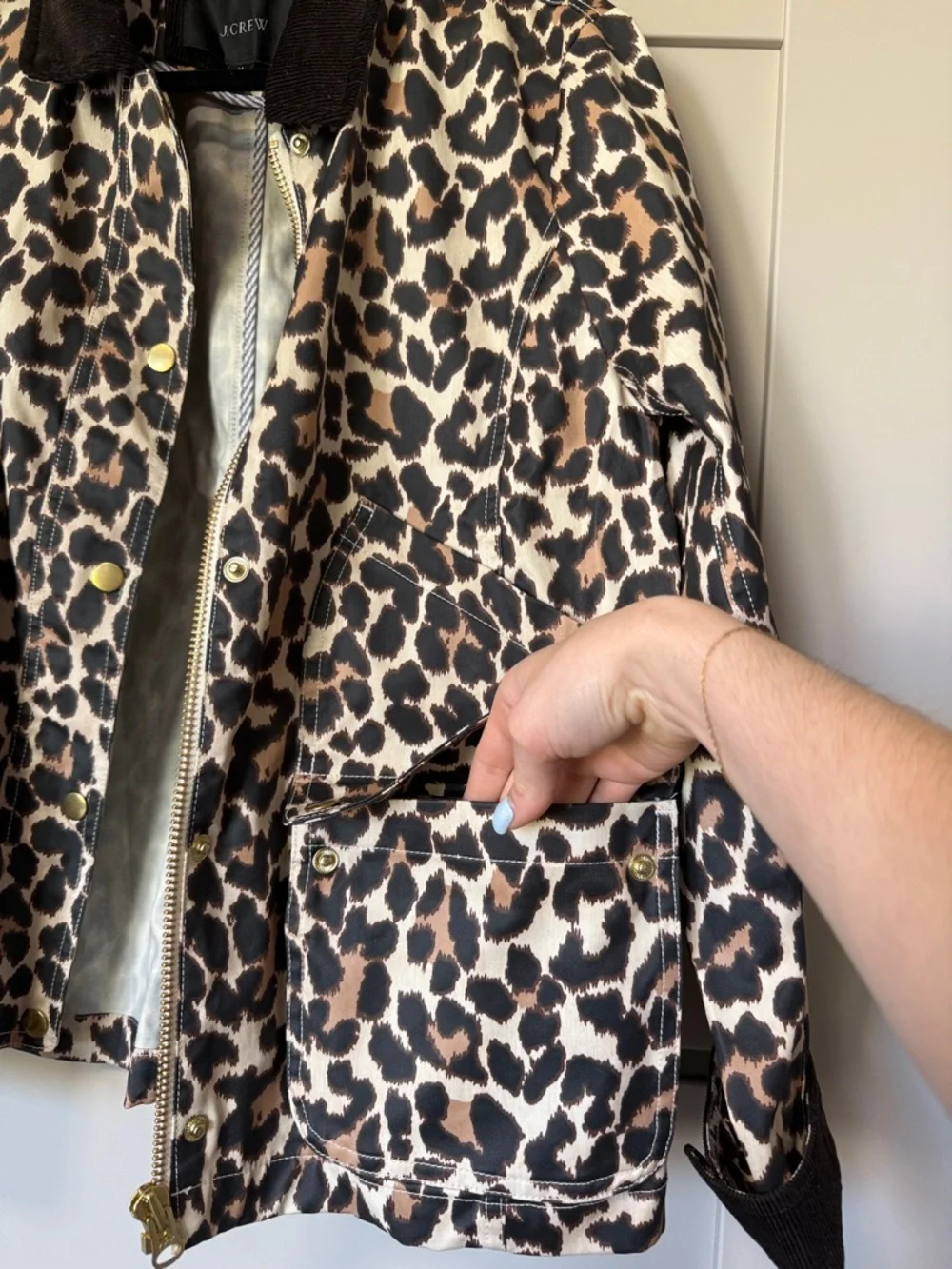 J. Crew Women's Leopard Utility Jacket in Shades of Brown and Tan - Picture 9 of 9